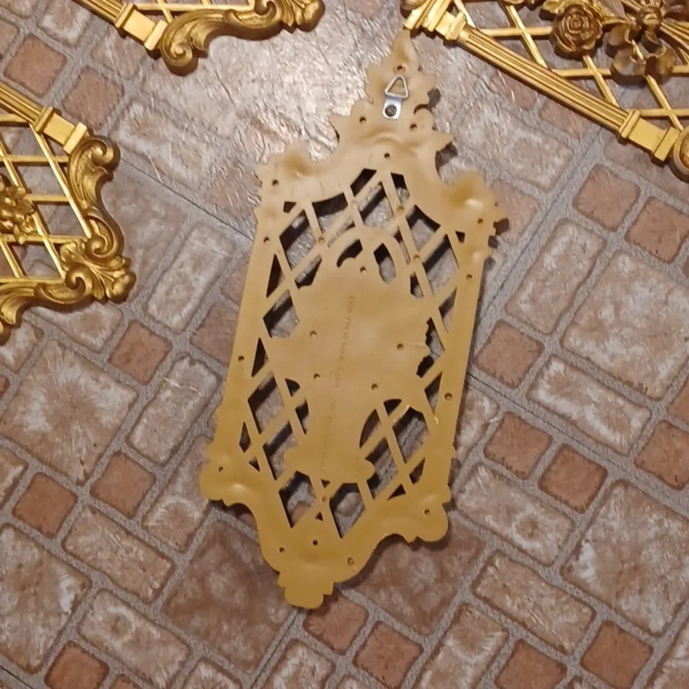 Elegant Gold Wall Decor Set Dart Made In The USA set Of 4